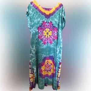 Women’s 4 Color Tie Dye Causal Dress